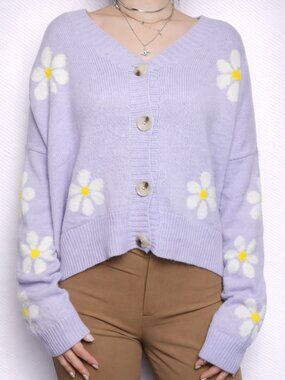 JUST POLLY daisy Cardigan Sweater